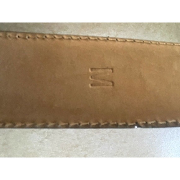 WCM New York Womens Suede Leather Size Medium Tortoise Shell Style Buckle Belt - Picture 9 of 10